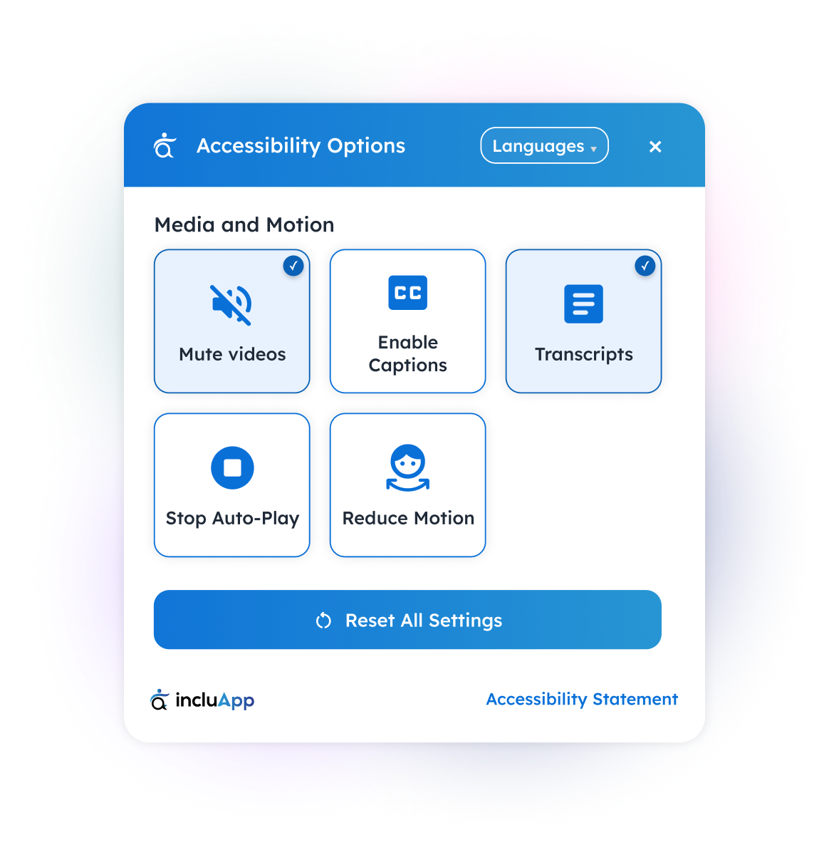IncluApp Accessibility Widget