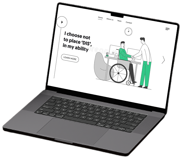 Illustration showing diverse people using accessible technology and assistive devices